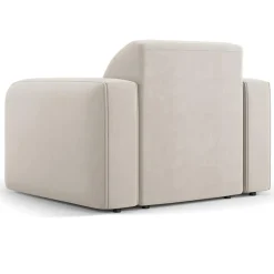 Mazzini Sofas Fauteuils^Fauteuil Velours Jasmin beige - 105x95x72 cm
