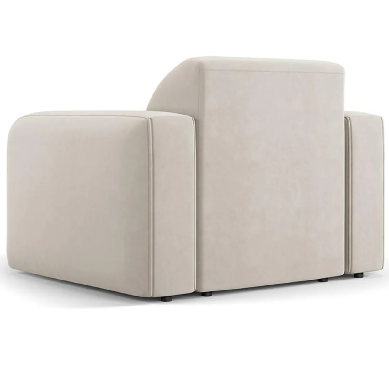 Mazzini Sofas Fauteuils^Fauteuil Velours Jasmin beige - 105x95x72 cm