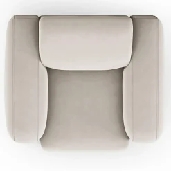 Mazzini Sofas Fauteuils^Fauteuil Velours Jasmin beige - 105x95x72 cm
