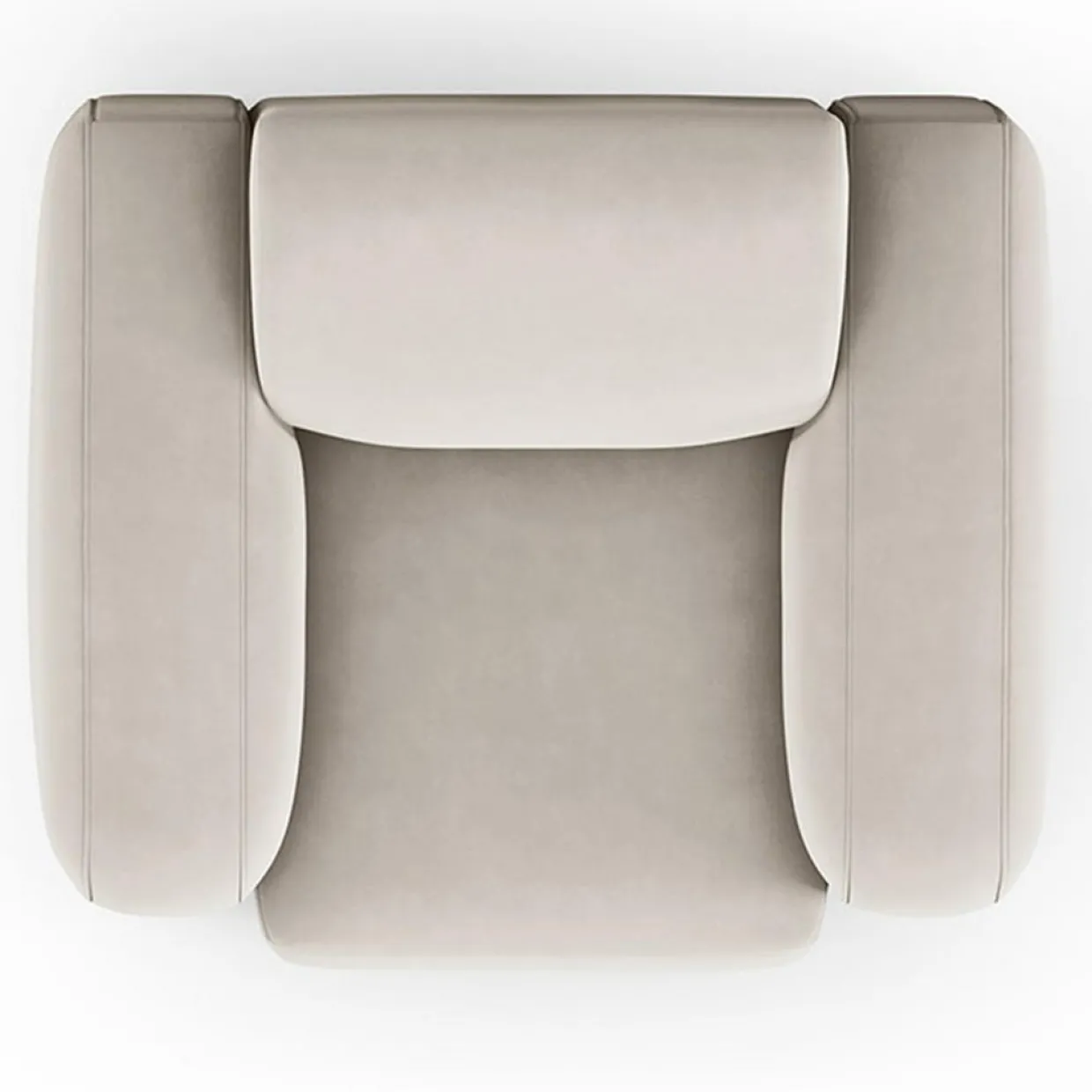 Mazzini Sofas Fauteuils^Fauteuil Velours Jasmin beige - 105x95x72 cm