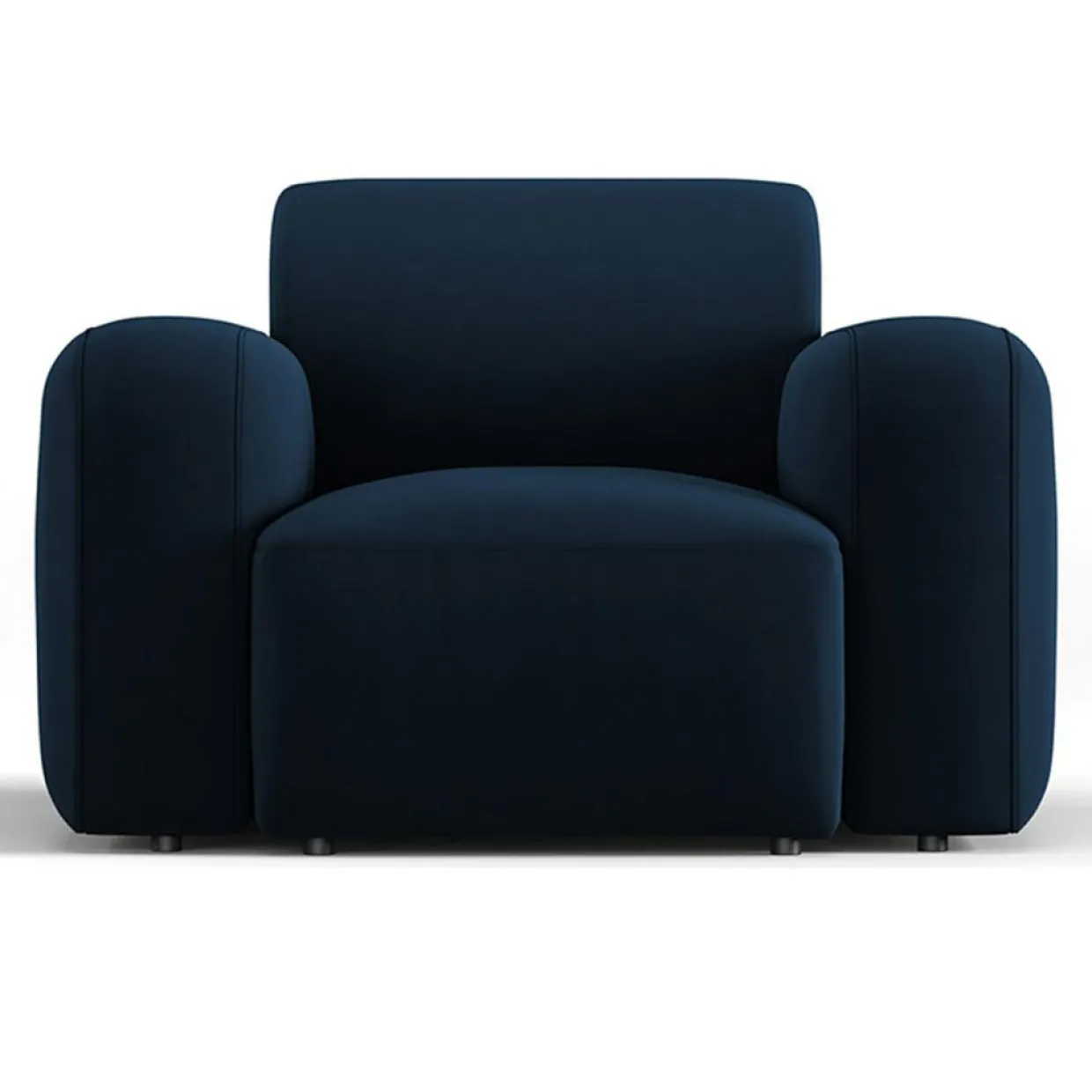 Fauteuil Velours Jasmin bleu roi - 105x95x72 cm-Mazzini Sofas Online