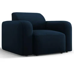 Fauteuil Velours Jasmin bleu roi - 105x95x72 cm-Mazzini Sofas Online