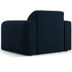Fauteuil Velours Jasmin bleu roi - 105x95x72 cm-Mazzini Sofas Online