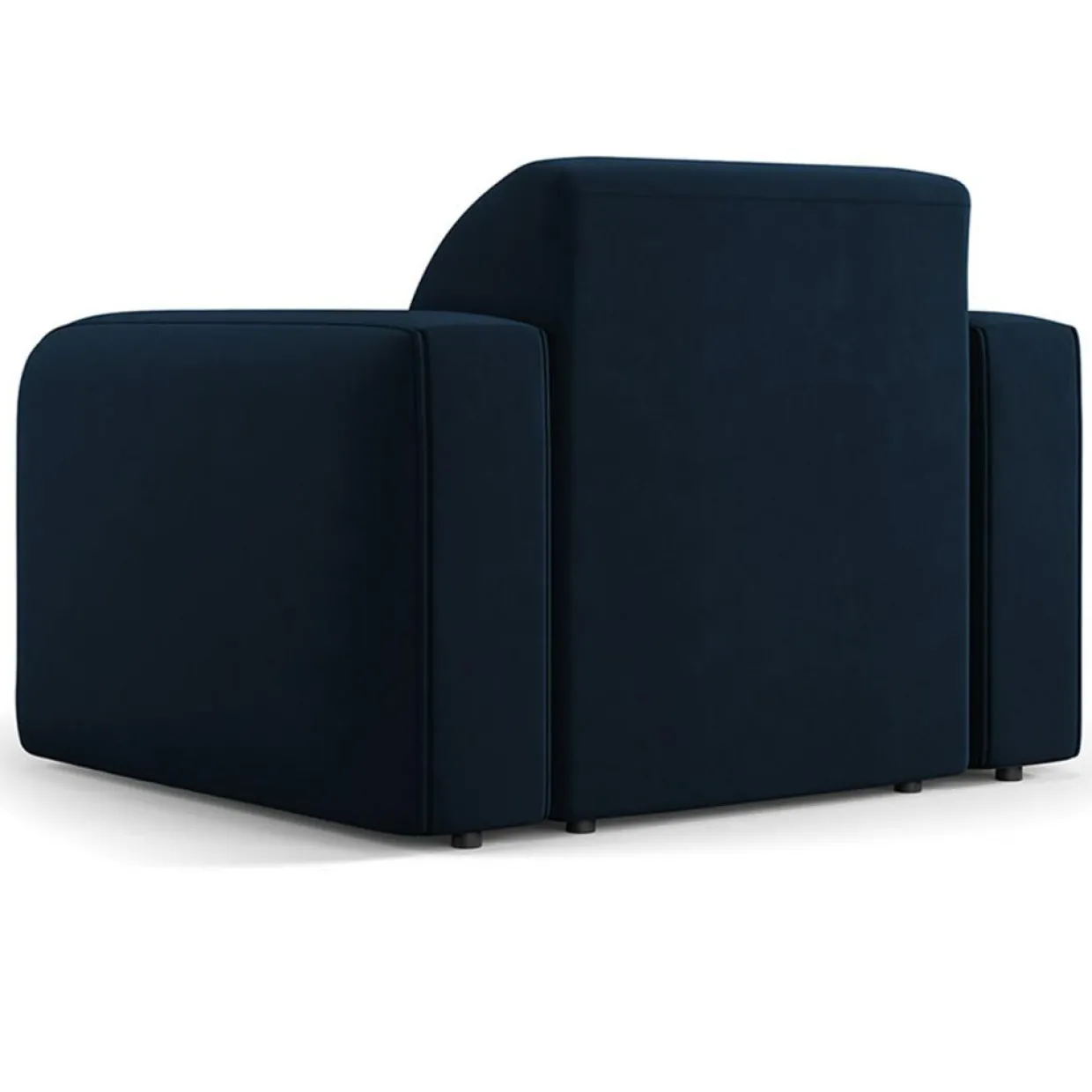 Fauteuil Velours Jasmin bleu roi - 105x95x72 cm-Mazzini Sofas Online