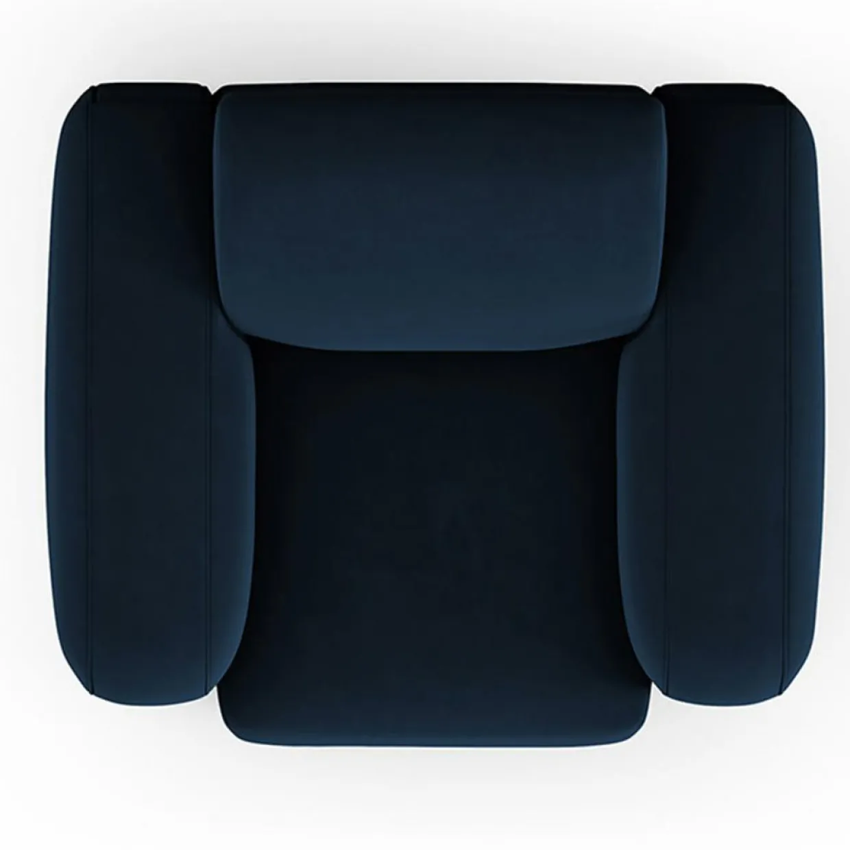 Fauteuil Velours Jasmin bleu roi - 105x95x72 cm-Mazzini Sofas Online