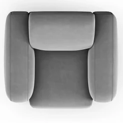 Mazzini Sofas Fauteuils^Fauteuil Velours Jasmin gris - 105x95x72 cm