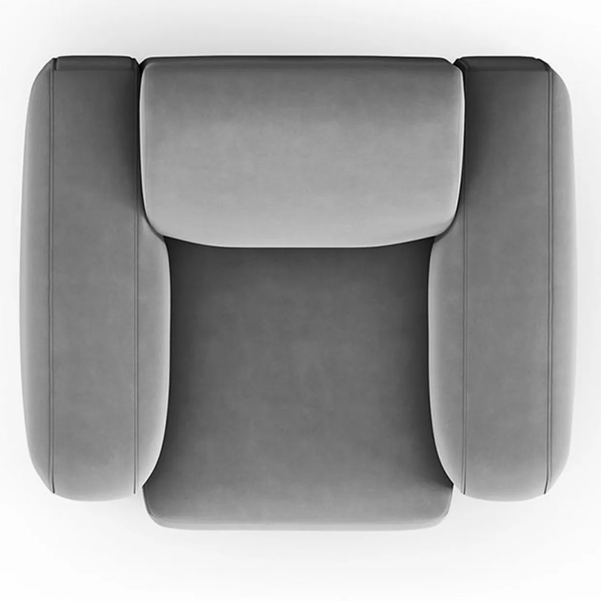 Mazzini Sofas Fauteuils^Fauteuil Velours Jasmin gris - 105x95x72 cm