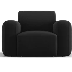 Fauteuil Velours Jasmin noir - 105x95x72 cm-Mazzini Sofas Hot