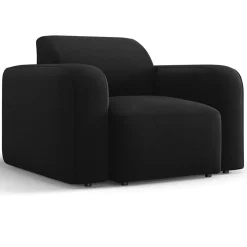 Fauteuil Velours Jasmin noir - 105x95x72 cm-Mazzini Sofas Hot