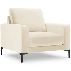 Fauteuil Velours Venus beige clair - 92x92x90 cm-Mazzini Sofas Hot