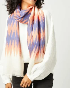 Femme Petrusse Echarpes, Foulards^Foulard en Coton & Soie Voyage corail - 55x200 cm