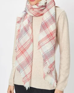 Foulard Floris 100% Laine rose - 130x130 cm-Petrusse Discount