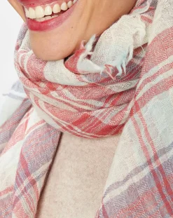 Foulard Floris 100% Laine rose - 130x130 cm-Petrusse Discount
