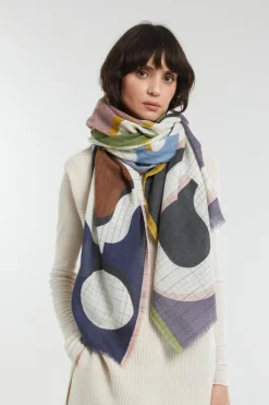 Foulard Lyrique Petrole 100 X 190Cm-Mapoesie Discount