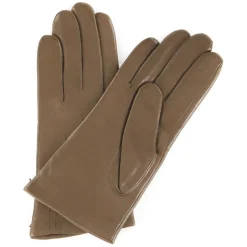 Femme Maison Fabre Gants, Moufles^Gants en Cuir d'Agneau doublure Laine Waves chameau