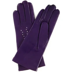 Femme Maison Fabre Gants, Moufles^Gants en Cuir d'Agneau doublure Laine Theresa violets