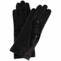 Femme Maison Fabre Gants, Moufles^Gants en Cuir d'Agneau doublure Laine Ariana noirs