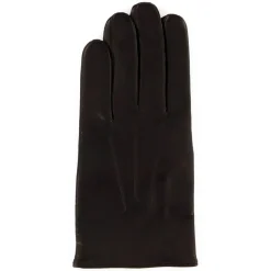 Gants en Cuir d'Agneau doublure Laine Heritage Rivoli marron foncé-Maison Fabre Online