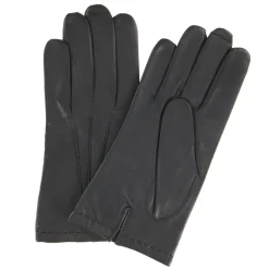 Gants en Cuir d'Agneau doublure Laine & Coton noirs-Georges morand New