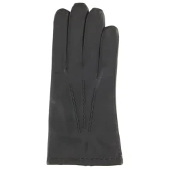 Gants en Cuir d'Agneau doublure Laine & Coton noirs-Georges morand New