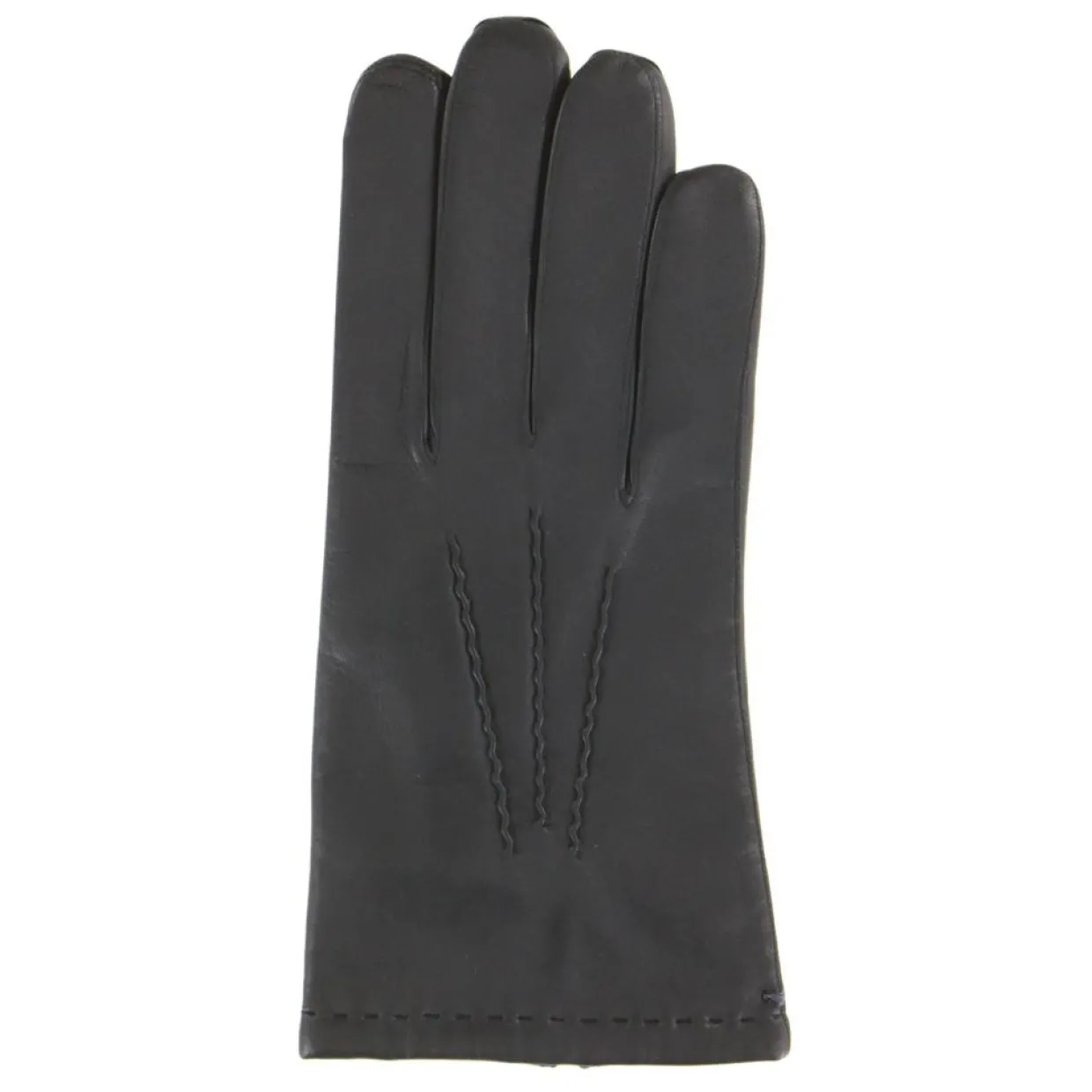 Gants en Cuir d'Agneau doublure Laine & Coton noirs-Georges morand New