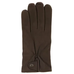 Homme Georges morand Gants, Moufles^Gants en Velours de Cuir d'Agneau doublure textile marron