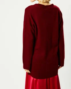 Gilet 100% Cachemire Zira rouge foncé-Galeries Lafayette Online
