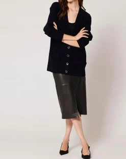 Gilet 100% Laine Georgie marine-Zapa Discount
