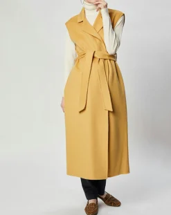 Femme Lou Andrea Gilets Et Cardigans^Gilet 100% Laine Louanne sans manches ocre
