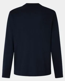 Gilet 100% Laine Mérinos façon veste bleu marine-Hackett London Clearance