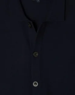 Gilet 100% Laine Mérinos façon veste bleu marine-Hackett London Clearance