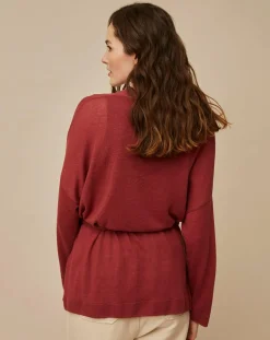 Femme Harris Wilson Gilets Et Cardigans^Gilet 100% Lin Therence terracotta