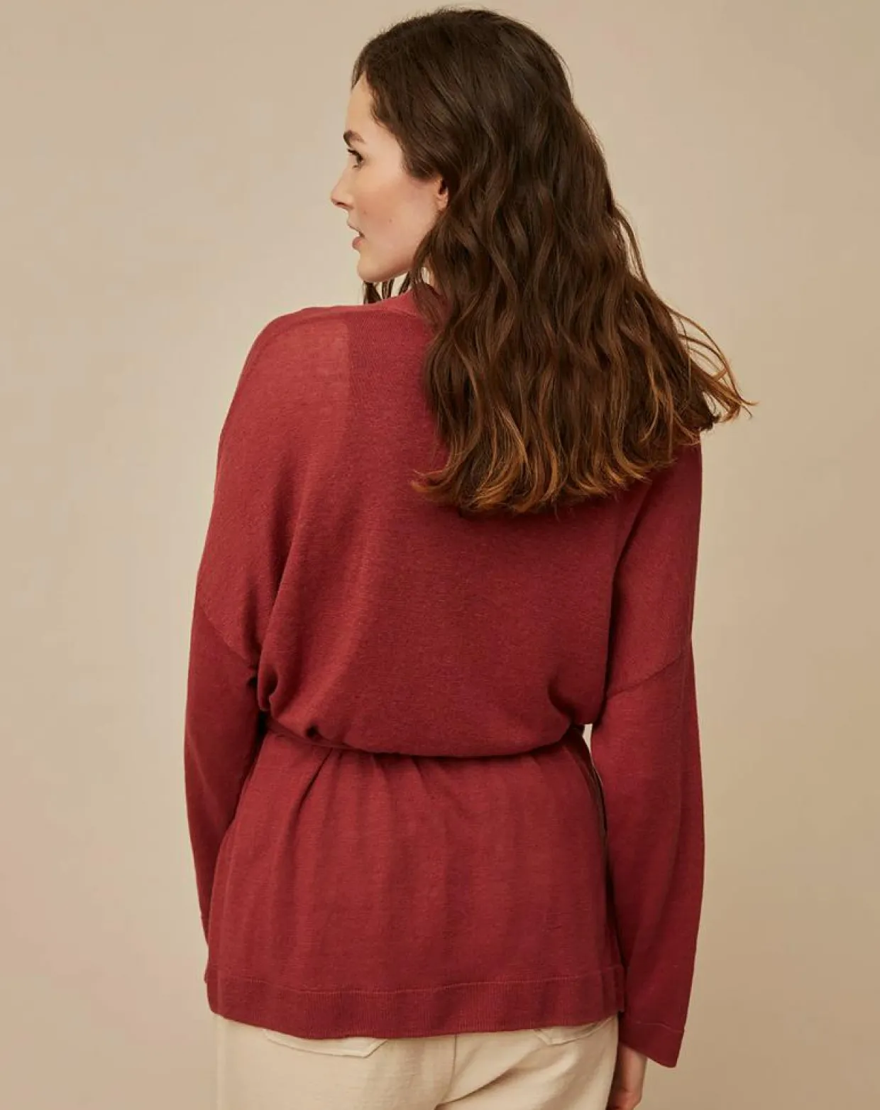 Femme Harris Wilson Gilets Et Cardigans^Gilet 100% Lin Therence terracotta