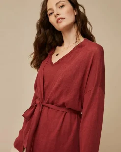 Femme Harris Wilson Gilets Et Cardigans^Gilet 100% Lin Therence terracotta