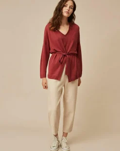 Femme Harris Wilson Gilets Et Cardigans^Gilet 100% Lin Therence terracotta
