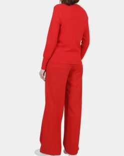 Femme Molly Bracken Gilets Et Cardigans^Gilet uni boutonnée rouge