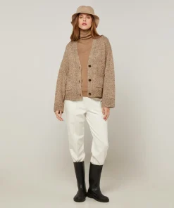 Gilet Alegria col V chiné marron-Rodier Best