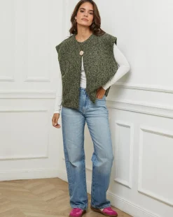 Gilet Alice kaki-L'Armoire de Suzette Clearance