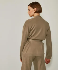 Gilet Anna ceinture amovible marron camel-Rodier Best