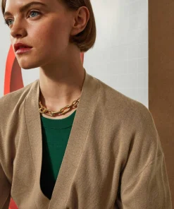 Gilet Anna ceinture amovible marron camel-Rodier Best