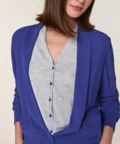 Femme Rodier Gilets Et Cardigans^Gilet Athéna 100% Laine 2 en 1 bleu outremer