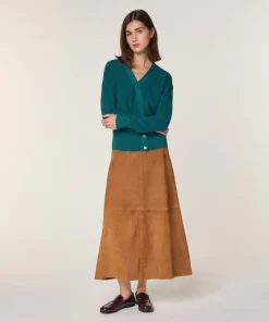 Femme Rodier Gilets Et Cardigans^Gilet Carmen 100% laine cache-coeur boutons bleu pétrole
