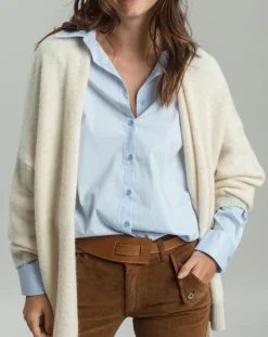 Femme Lauren Vidal Gilets Et Cardigans^Gilet ceinturé Ciara crème