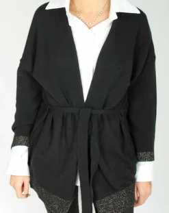 Femme Lauren Vidal Gilets Et Cardigans^Gilet ceinturé Ciara noir
