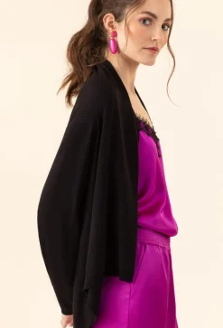 Femme Bleu Blanc Rouge Gilets Et Cardigans^Gilet Charmant noir