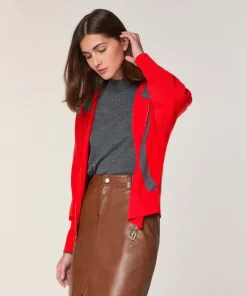 Femme Rodier Gilets Et Cardigans^Gilet Chrystelle 100% Laine Laine Bi-Couleur orange