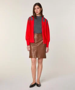 Femme Rodier Gilets Et Cardigans^Gilet Chrystelle 100% Laine Laine Bi-Couleur orange