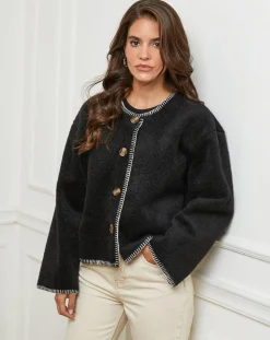 Femme L'Armoire de Suzette Gilets Et Cardigans^Gilet Clara noir