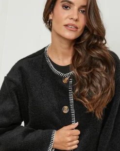 Femme L'Armoire de Suzette Gilets Et Cardigans^Gilet Clara noir
