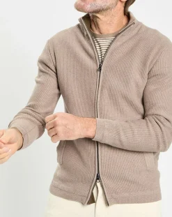 Homme Hackett London Gilets Et Cardigans^Gilet col montant zippé beige